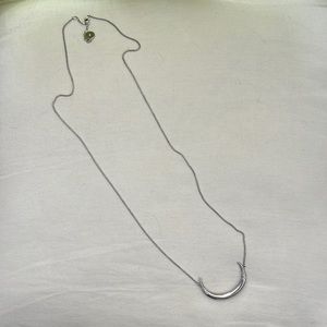 Silver half moon necklace